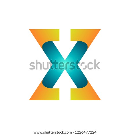 initial letter X logo with up and down arrows inside