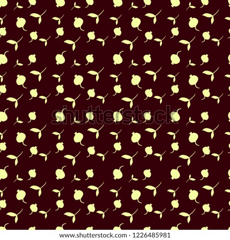 pattern with leaves and berries. background with berries.
