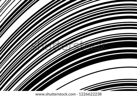 Optical art background. Wave design black and white. Digital image with a psychedelic stripes. Vector illustration Abstract pattern. Texture with wavy, curves lines.