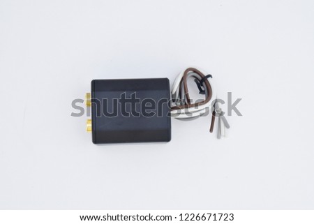line output converter isolated on white bckground, car accessories