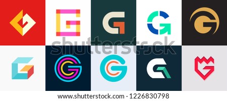 Set of letter G logo. Icon design. Template elements - Collection of vector sign