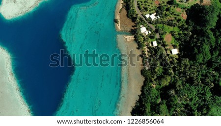 island landscape with lagoon in French Polynesia