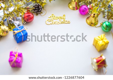 empty paper of notebook on wooden background and accessories of Christmas soft focus. 