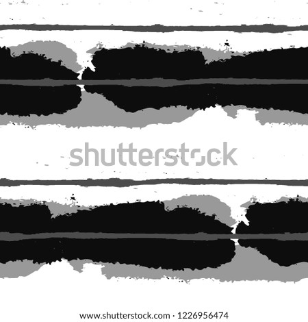 Seamless Grunge Stripes. Painted Lines. Texture with Horizontal Dry Brush Strokes. Scribbled Grunge Motif for Cloth, Fabric, Textile. Trendy Vector Background with Stripes
