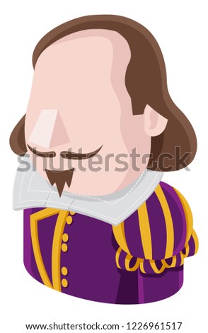 A Shakespeare man avatar cartoon person icon emoji