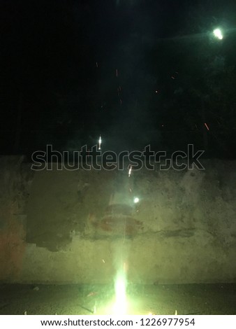 Fire Crackers during Diwali celebrations India