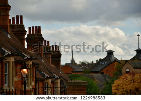 Chimneys waiting for Mary Poppins Royalty-Free Stock Photo #1226988583