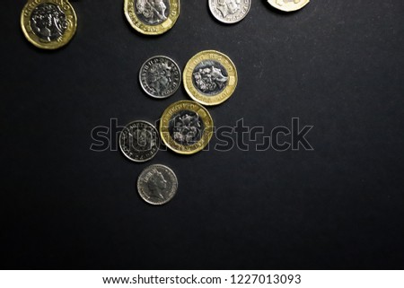 Sterling pound money savings on a studio background
