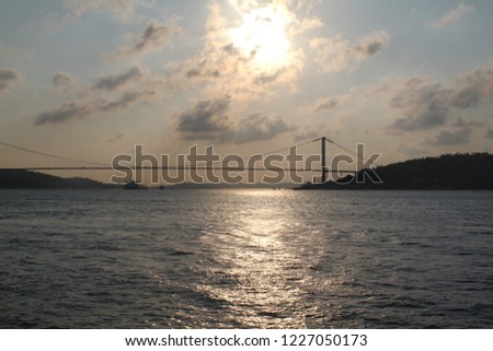 Turkey 15 july martyrs bridge and sunset 
