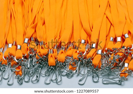 Orange ribbon for badges
