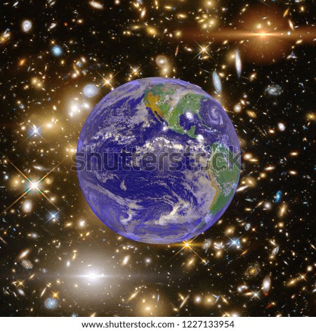 Planet earth in space, full photo. The elements of this image furnished by NASA.
