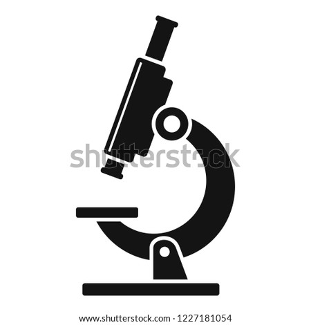Biology microscope icon. Simple illustration of biology microscope vector icon for web design isolated on white background