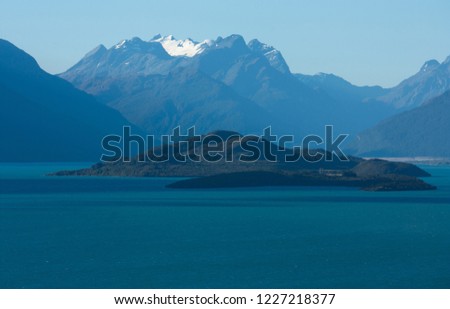 An island on the Lake Wakatipu between Queenstown and Glenorchy in New Zealand