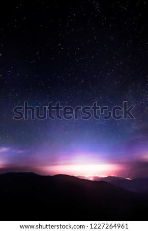 Milkyway in nightsky
picture spot is Korea, Jiri mountain