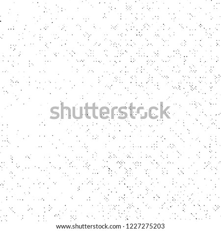 Grunge Texture on White Background, Black Abstract Rough Vector, Halftone Dotted Design