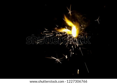 Lighting fireworks and crackers on diwali festival