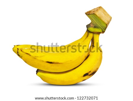 Fresh Banana Isolated on White Background