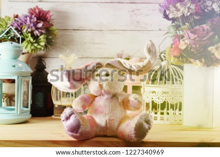 rabbit doll and item for home decoration object