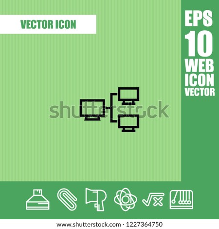 PC share icon vector