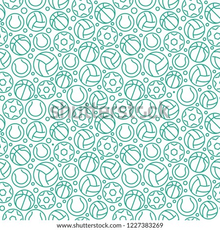 Sport related seamless pattern