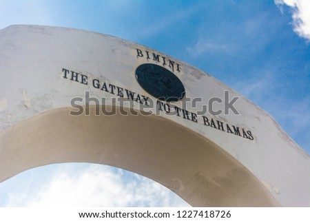 Welcome to Bimini Sign Royalty-Free Stock Photo #1227418726