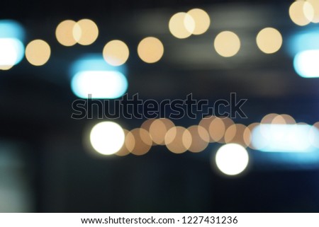 Natural bokeh lights from city street lights at night time