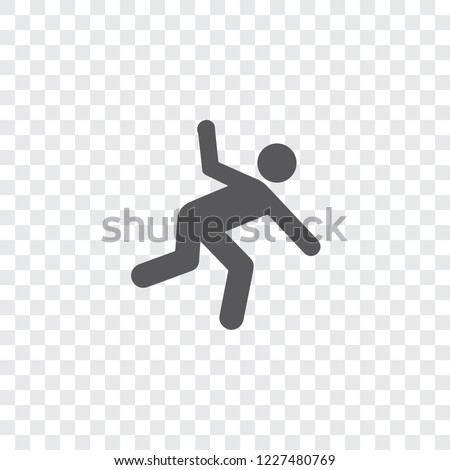 An Illustrated Icon Isolated on a Background - Man Falling Over