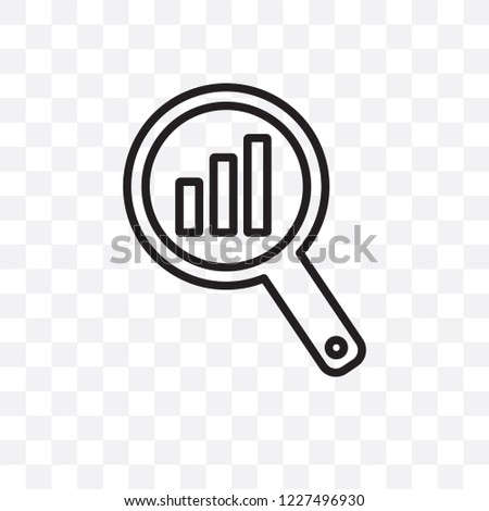 Analysis vector linear icon isolated on transparent background, Analysis transparency concept can be used for web and mobile