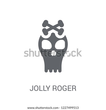 Jolly roger icon. Trendy Jolly roger logo concept on white background from Fairy Tale collection. Suitable for use on web apps, mobile apps and print media.
