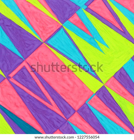 Abstract colored gouache geometric background.