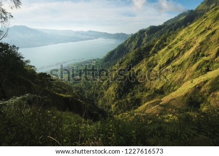 landscape, view of a mountain lake