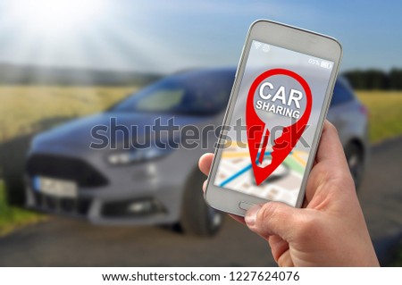Carsharing app with smartphone