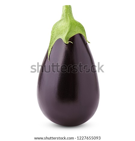 eggplant isolated on white background, clipping path, full depth of field Royalty-Free Stock Photo #1227655093