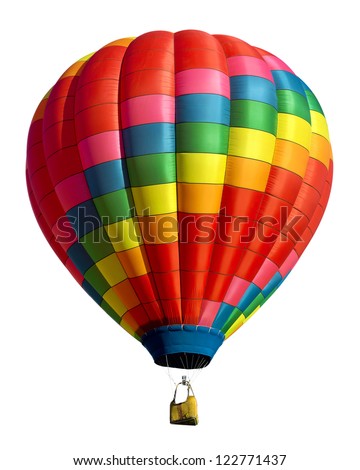 hot air balloon isolated on white background Royalty-Free Stock Photo #122771437