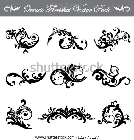 Ornate Flourishes Vector Pack