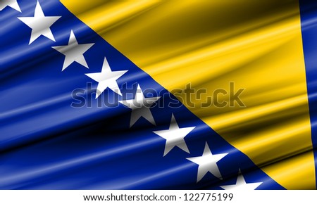Bosnia Waving Flag