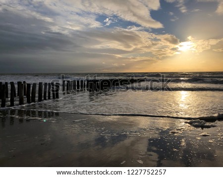 Beautiful pictures of sunlight reflecting sea. In Westkapelle