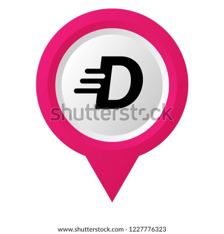 letter D and map pin. logo concept. Designed for your web site design, logo, app, UI