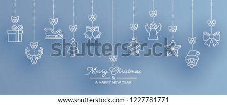 Christmas background with ornament elements