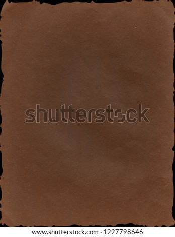 Old brown coffee paper texture. Vintage background for design and scrapbooking. Old vintage effect.