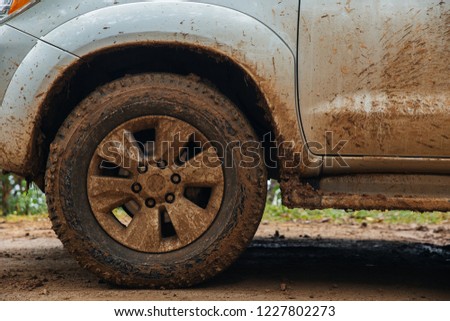 off road is the excited time and dirty from mud