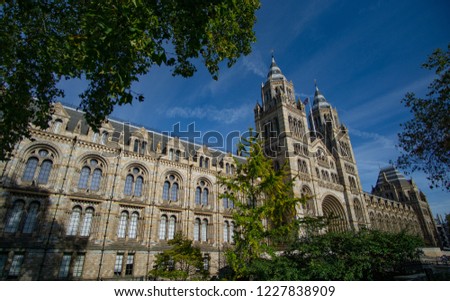 Natural History museum in England, London, UK