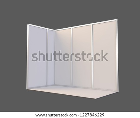 Trade show booth. 3d rendering isolated on white background