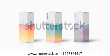 Box, packaging template for product vector design illustration. Royalty-Free Stock Photo #1227895417