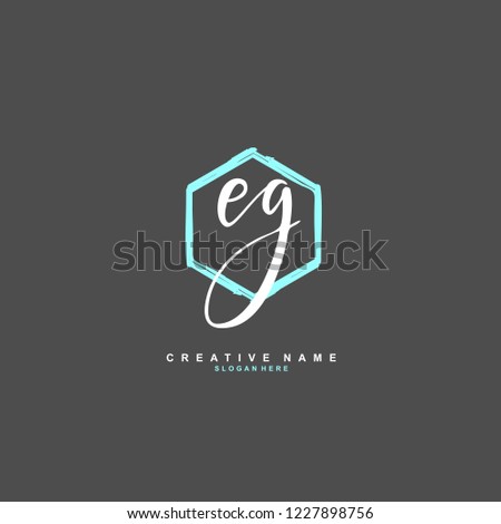 E G EG Initial logo template vector