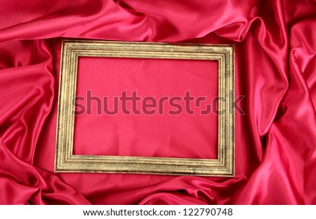 empty frame on beautiful silk