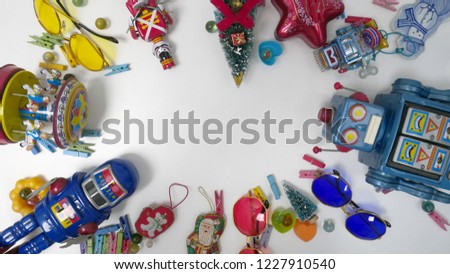 Christmas background and decorated with colorful cartoon.white background