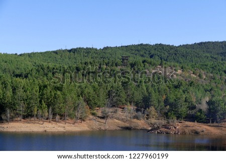 yozgat turkey and pine forested hills and lakes, pictures of the city yozgat, pine trees and a lake view pictures,