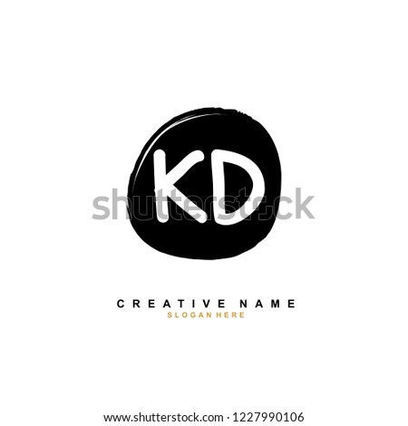K D KD Initial logo template vector