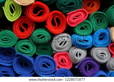 Textile-Felt-Wool. Textile Industry. Colorful Abstrack Background.